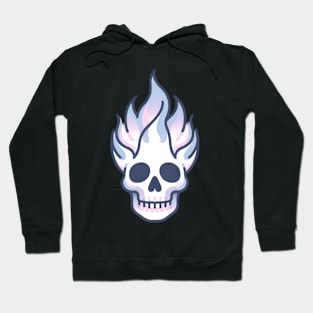 Flaming pastel skull Hoodie